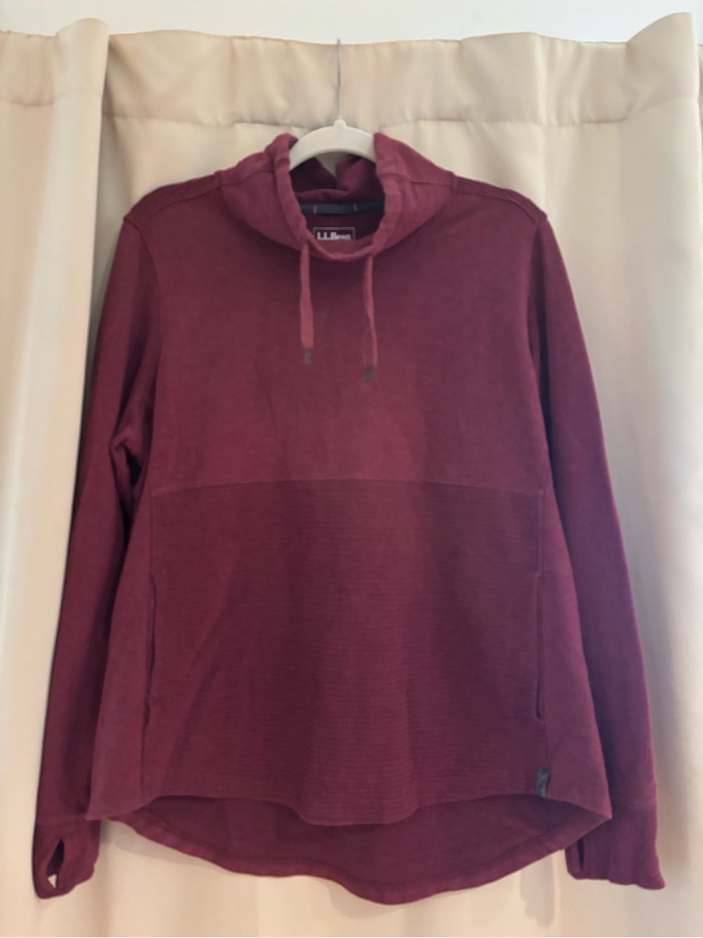 L.L. Bean Women's Maroon Cowl Neck Pullover Sweater